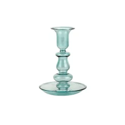 Online Alyce Glass Candle Holder, 13x10cm, Green Candle Holder