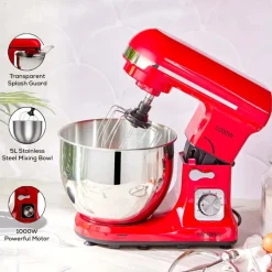 Online Cookplus Quick Chef Stand Mixer, 5L, 1000W, Red Stand Mixers