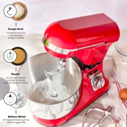 Online Cookplus Quick Chef Stand Mixer, 5L, 1000W, Red Stand Mixers
