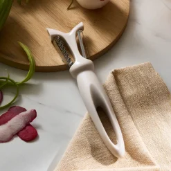 Online Crick Crack Harmony Stainless Steel Double Sided Peeler, Grey Kitchen Utensils