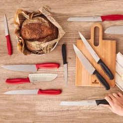 Sale Dr. Inox Santoku Knife, 20cm, Red Individual Knives