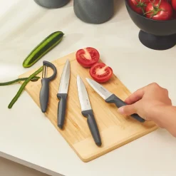 Sale Dr.Inox 4 Piece Stainless Steel Knife Set, Grey Knife Sets