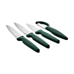 Dr.Inox 4 Piece Stainless Steel Knife Set, Green Knife Sets