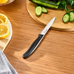 New Dr.Inox Serrated Stainless Steel Utility Knife, 21cm, Black Individual Knives