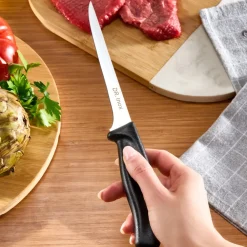 Dr.Inox Stainless Steel Boning Knife, 28cm, Black Individual Knives