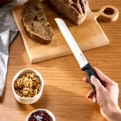 Sale Dr.Inox Stainless Steel Bread Knife, 32cm, Black Individual Knives