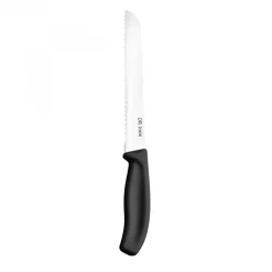 Sale Dr.Inox Stainless Steel Bread Knife, 32cm, Black Individual Knives