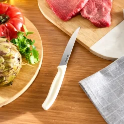 Clearance Dr.Inox Stainless Steel Steak Knife, 23cm, Cream Individual Knives