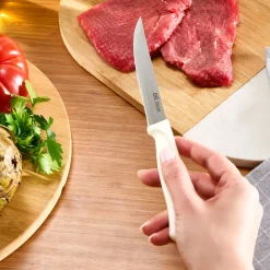 Clearance Dr.Inox Stainless Steel Steak Knife, 23cm, Cream Individual Knives