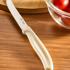 Hot Dr.Inox Stainless Steel Tomato Knife, 22cm, Cream Individual Knives