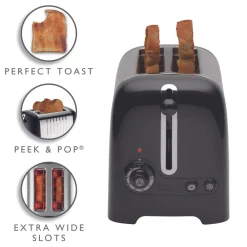 Hot Dualit Black Toaster, 1000W Toasters