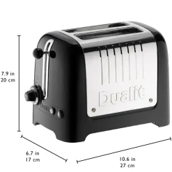 Dualit Silver Black Toaster, 1100W Toasters