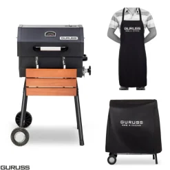 New Guruss Steel Charcoal Barbecue Set, 50cm, Black Bbqs