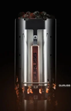 Hot Guruss Volcano Chimney Starter, 30cmx18cmx31cm, Matte Black Bbqs