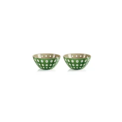 Online Guzzini Le Murrine 2 Piece Cereal/Soup Bowl Set, 12.5cmx5.6cm, Green White Bowls