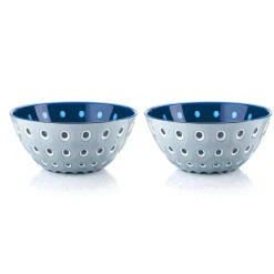 New Guzzini Le Murrıne 2 Piece Cereal/Soup Bowl Set, 12cm, Blue Navy Blue Bowls
