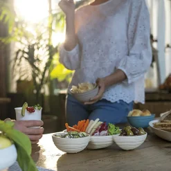 Discount Guzzini Tierra 3-Compartment Snack Bowl, Brown Bowls
