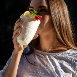 Clearance Guzzini Tierra Highball Glass, 520ml, Light Cream Highball Glasses