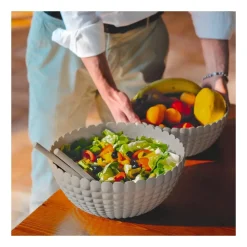 Outlet Guzzini Tiffany Salad Bowl, 30cmx13cm, Taupe Bowls