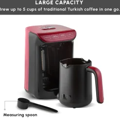 Outlet Hatır Köz Turkish Coffee Maker, 535W, Red Turkish Coffee Maker|Coffee Machines