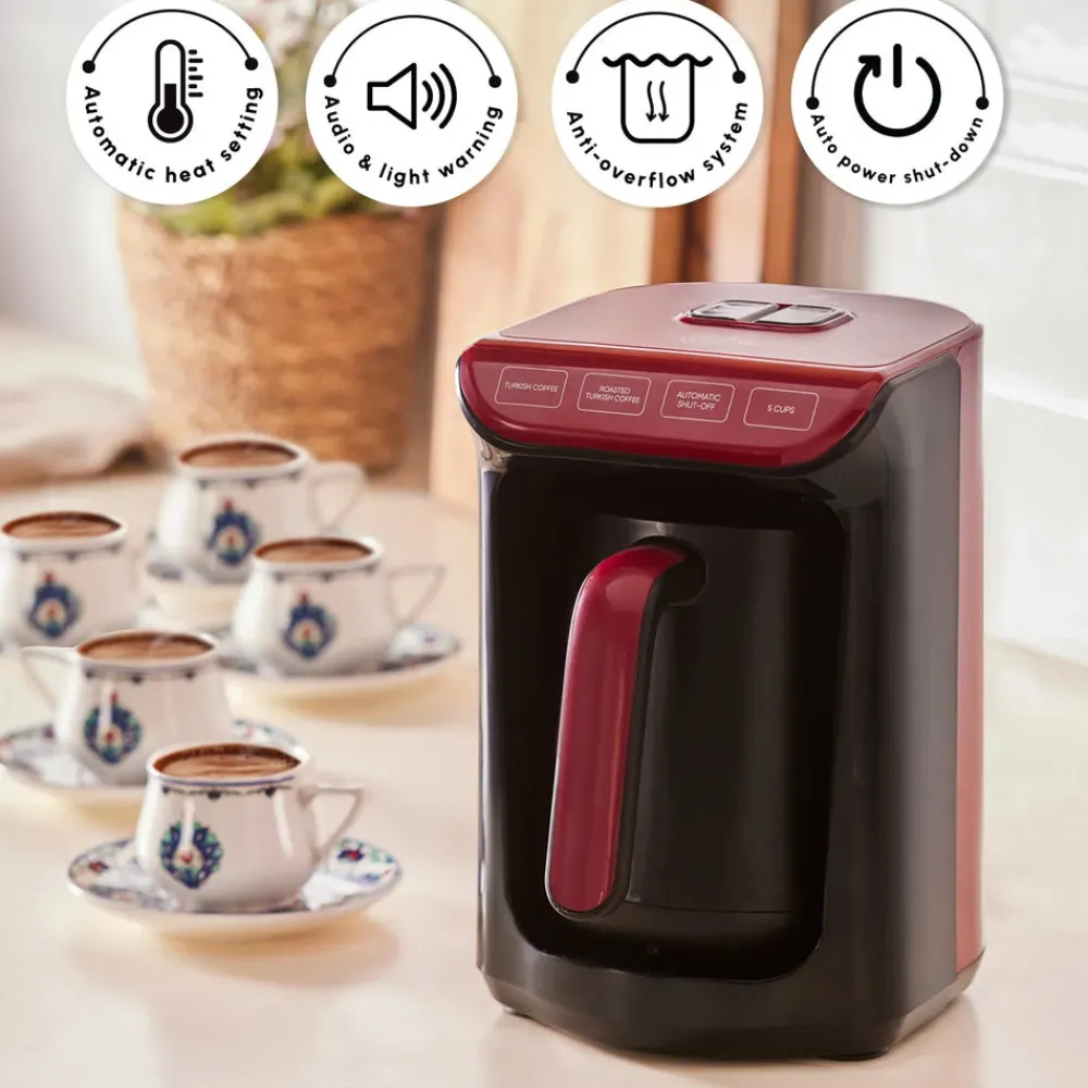 Outlet Hatır Köz Turkish Coffee Maker, 535W, Red Turkish Coffee Maker|Coffee Machines