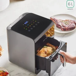 Outlet Homend Airfryday 2507, 6L, Black Grey Air Fryers