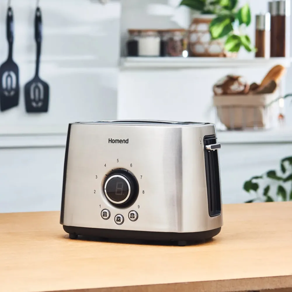 Best Homend Breadfast 1502 Toaster, Silver Black Toasters