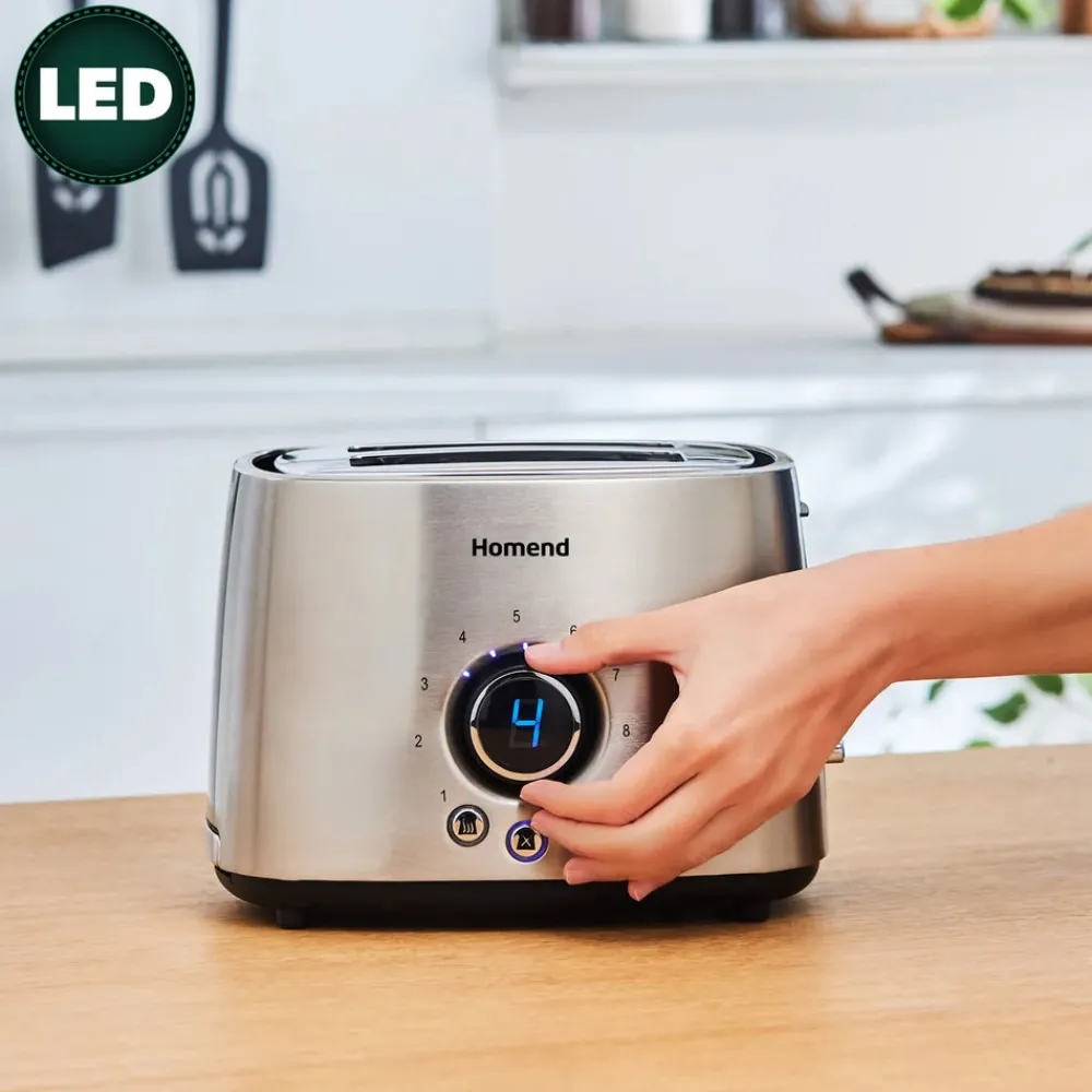 Best Homend Breadfast 1502 Toaster, Silver Black Toasters