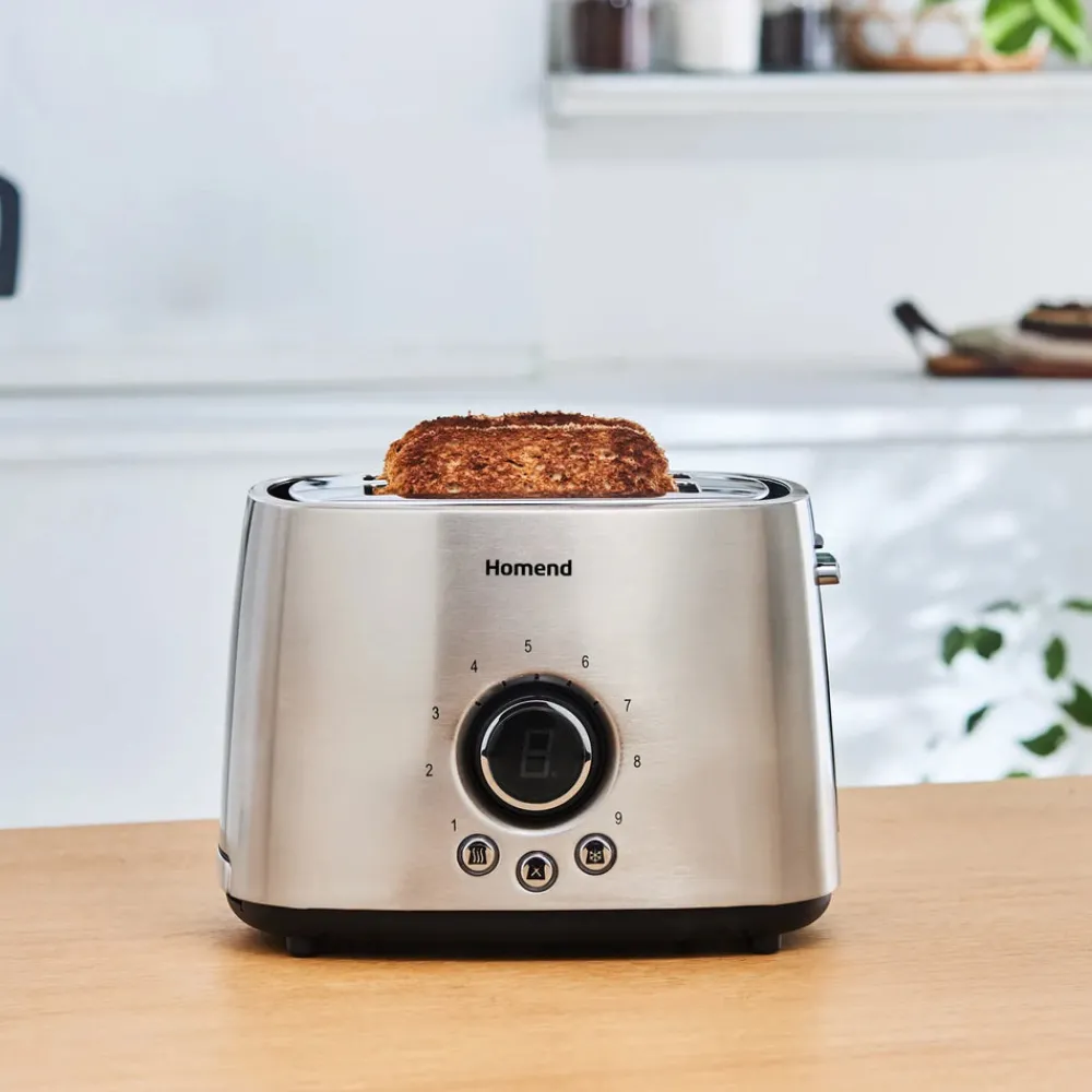 Best Homend Breadfast 1502 Toaster, Silver Black Toasters