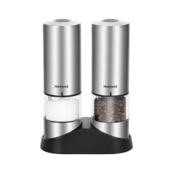 Hot Homend Grindgo 6003 2-Piece Rechargeable Seasoning Mill Set, Salt And Pepper Grinders