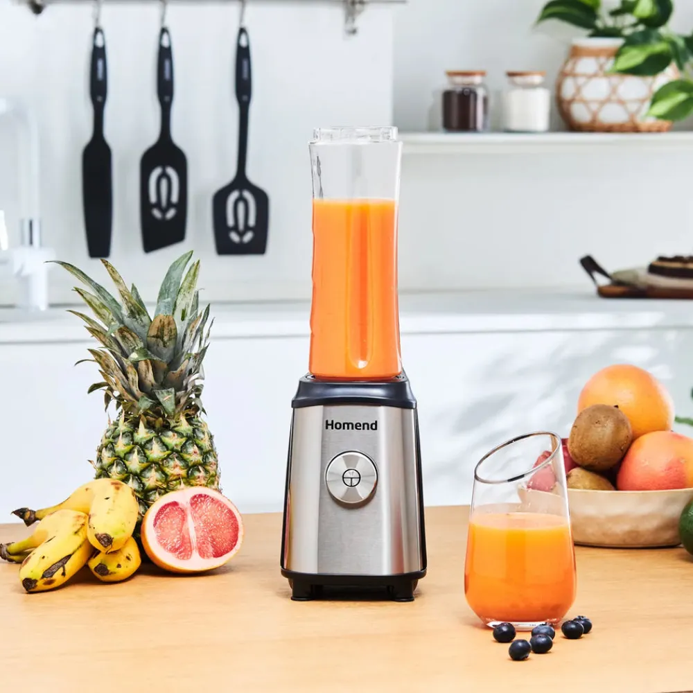 New Homend Mixfresh Smoothie Blender, 2x 600ml Bottle, 350W, Black Blenders