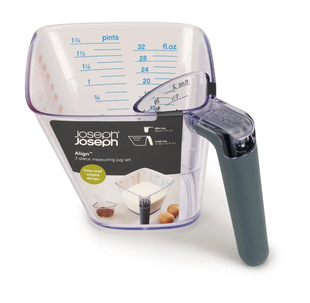 Outlet Joseph Joseph Align 2 Piece Easy Read Grey Measuring Jug Set, Kitchen Gadgets