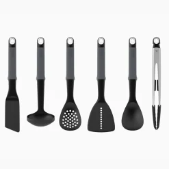 Best Joseph joseph Elevate Carousel 6 Piece Kitchen Utensil Set With Tongs, Greey Kitchen Utensils