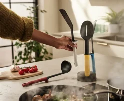 New Joseph Joseph Elevate Slim 4-piece Utensil Set with Storage Stand, Multicolour Kitchen Utensils