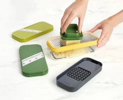 New Joseph Joseph Multi-prep Compact 4-piece Grater & Slicer, Multicolour Kitchen Gadgets