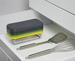 New Joseph Joseph Multi-prep Compact 4-piece Grater & Slicer, Multicolour Kitchen Gadgets