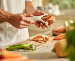 Discount Joseph Joseph Nest Peel Set of 2 Peelers, Beige Green Kitchen Utensils