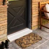 Outlet Kaşmir Rugs 7/24 Black Naturel Coco Door Mat, 45cmx75cm, Multi Door Mats