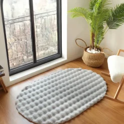 Hot Kaşmir Rugs 7/24 Cosy Premium Bubble Rug, 80cmx150cm, Light Grey Modern Rugs