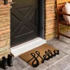 Online Kaşmir Rugs 7/24 Patterned Hello Coco Door Mat, 45cmx75cm, Multi Door Mats