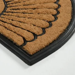 Best Kaşmir Rugs 7/24 Rubber Fan Coco Door Mat, 45cmx75cm, Multi Door Mats