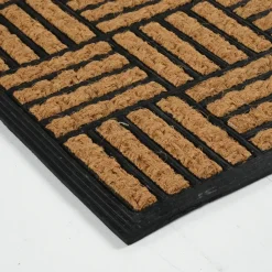Hot Kaşmir Rugs 7/24 Rubber-Striped Coco Door Mat, 45cmx75cm, Multi Door Mats