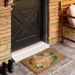 Clearance Kaşmir Rugs 7/24 Welcome Coco Door Mat, 45cmx75cm, Multi Door Mats