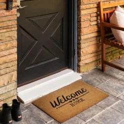 Clearance Kaşmir Rugs 7/24 Welcome Home Coco Door Mat, 45cmx75cm, Multi Door Mats