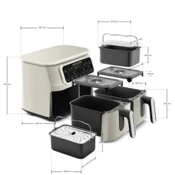 Hot Air Cook Duo 2-in-1 Air Fryer with Stew Function, 8L, 2500W, Starlight Air Fryers