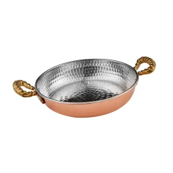 Best Alacahöyük Copper Shallow Stock Pot, 20cm, Copper Copper Cookware