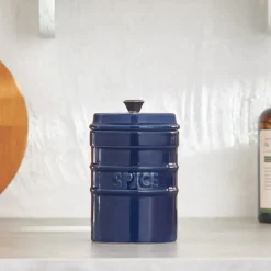 Online Andy Storage Jar, 400ml, Navy Blue Storage Jars