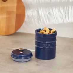 Online Andy Storage Jar, 400ml, Navy Blue Storage Jars