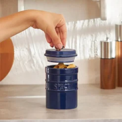 Online Andy Storage Jar, 400ml, Navy Blue Storage Jars