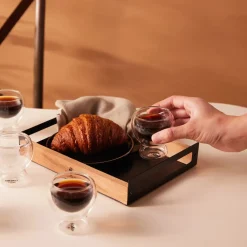 Best Anthon Shaped 6-Piece Glass Espresso Turkish Coffee Cup Set for 6 People, 100ml, Transparent Espresso & Turkish Coffee Cup Sets